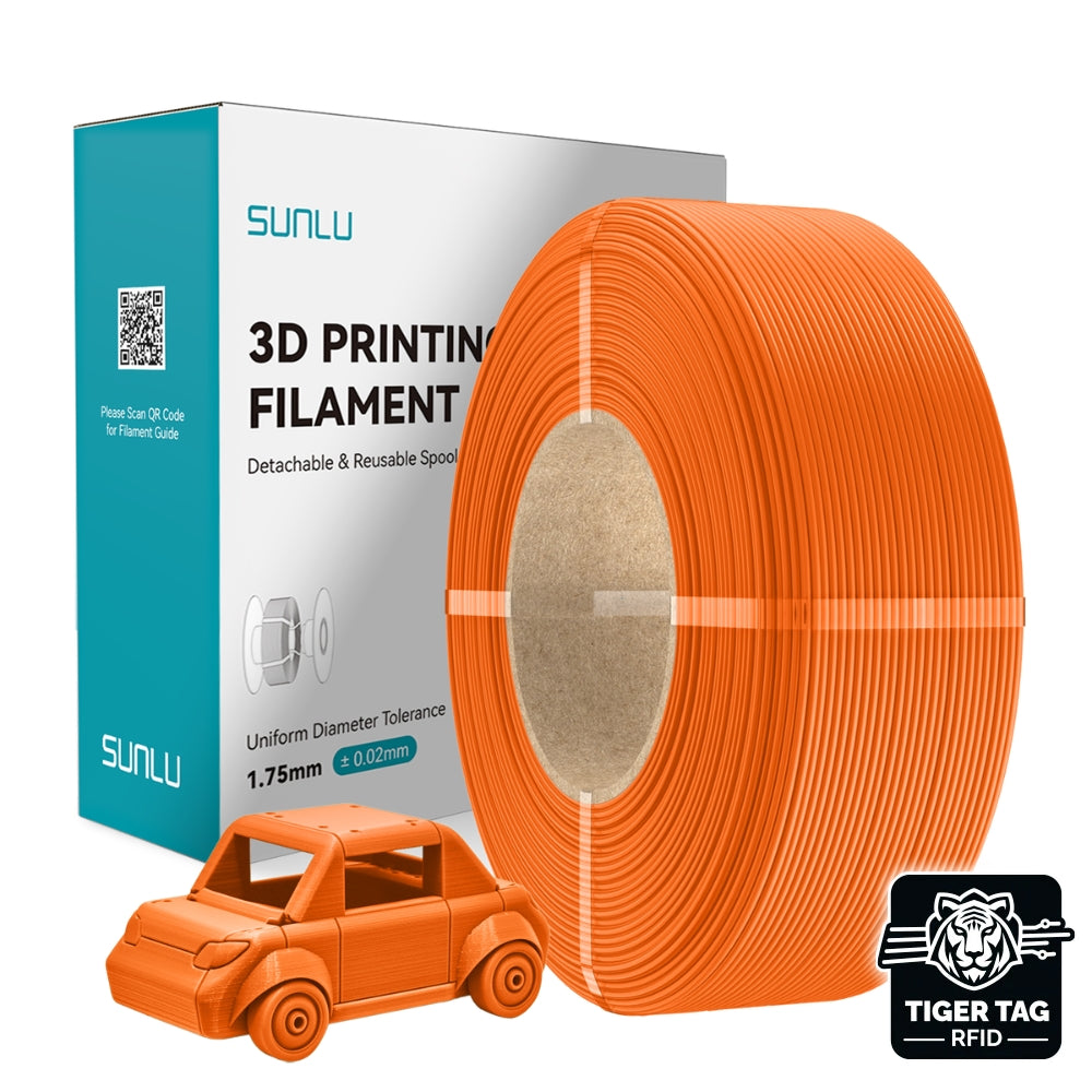 Sunlu - PETG - Lever de Soleil (Sunny Orange) - 1,75 mm - 1 kg - Refill avec RFID TigerTag