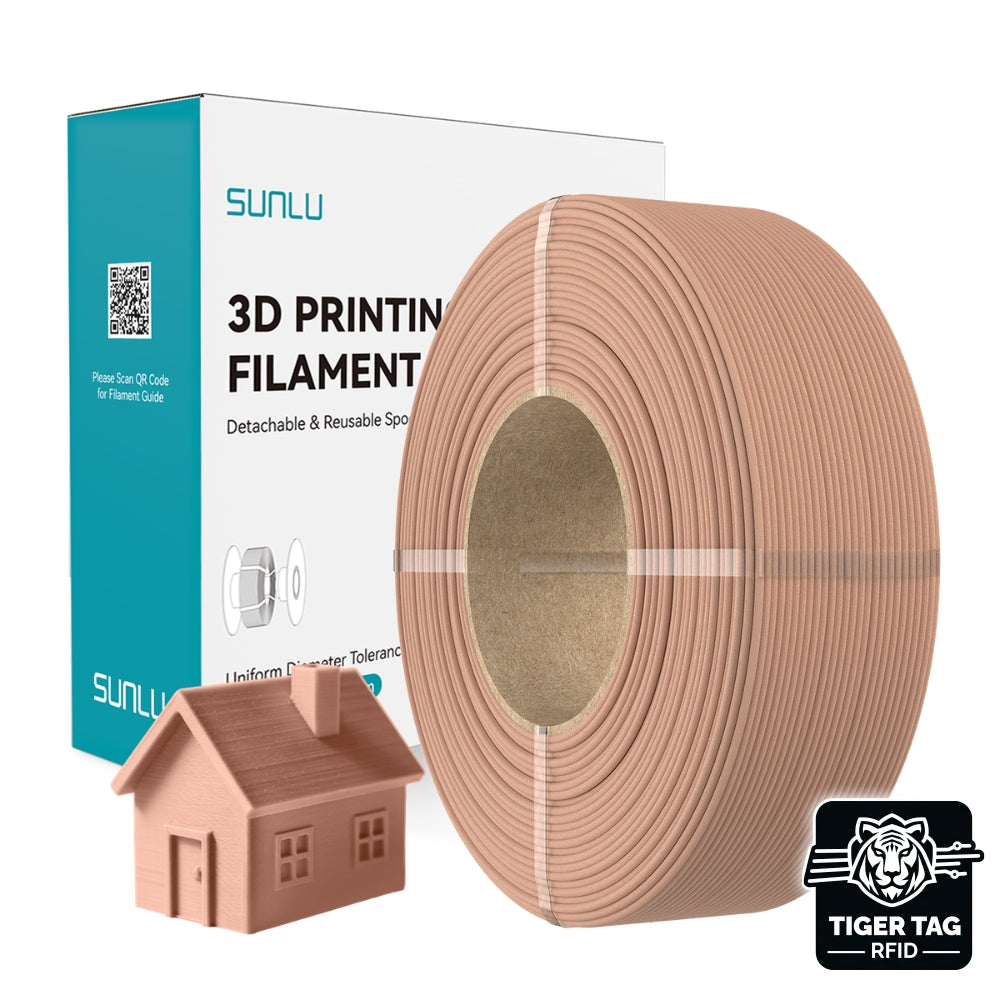 Sunlu - Wood PLA - Bois de Cerisier (Cherry Wood) - 1,75 mm - 1 kg - Refill avec RFID TigerTag