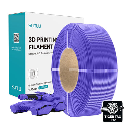 Sunlu - PETG - Violet Lavande (Lavender Purple) - 1,75 mm - 1 kg - Refill avec RFID TigerTag