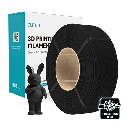 Sunlu - PLA Matte - Noir (Black) - 1,75 mm - 1 kg - Refill avec RFID TigerTag