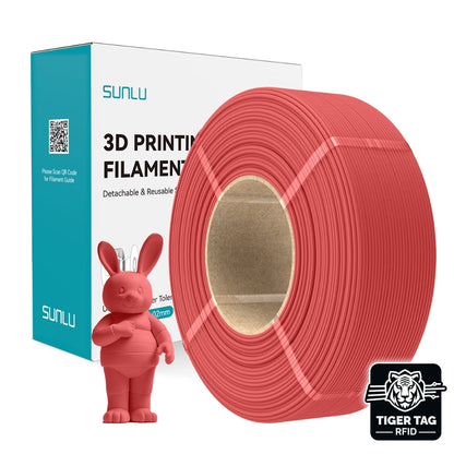 Sunlu - PLA Matte - Rouge (Red) - 1,75 mm - 1 kg - Refill avec RFID TigerTag