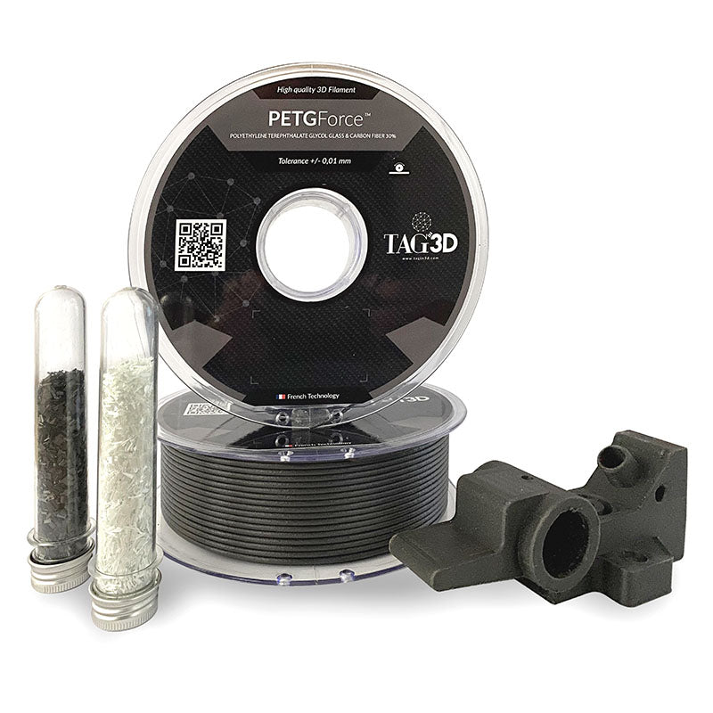 Tag3D - PETGForce 20GF/10CF - Noir Black (Neutre) - 1.75 mm - 1 kg
