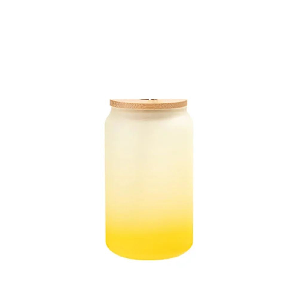 [Produit Shippingbo] MissKraft - Sublimation - Verre Givré Jaune Dégradé - 400 ml
