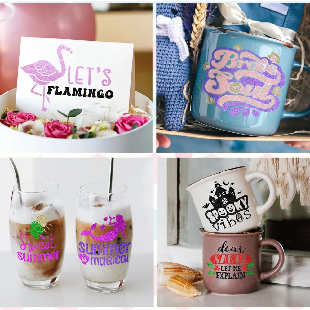 TeckWrapCraft - Glitter - Vinyle Adhésif