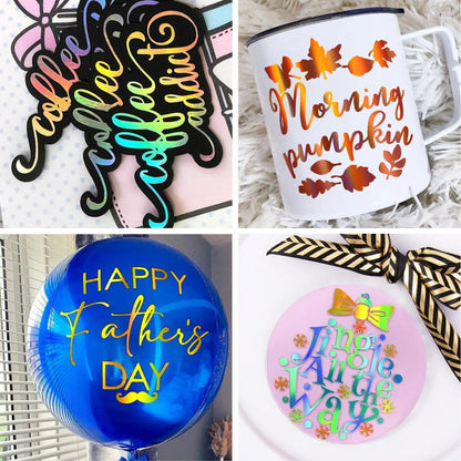 TeckWrapCraft  - Holographic Glossy Rainbow - Vinyle Adhésif