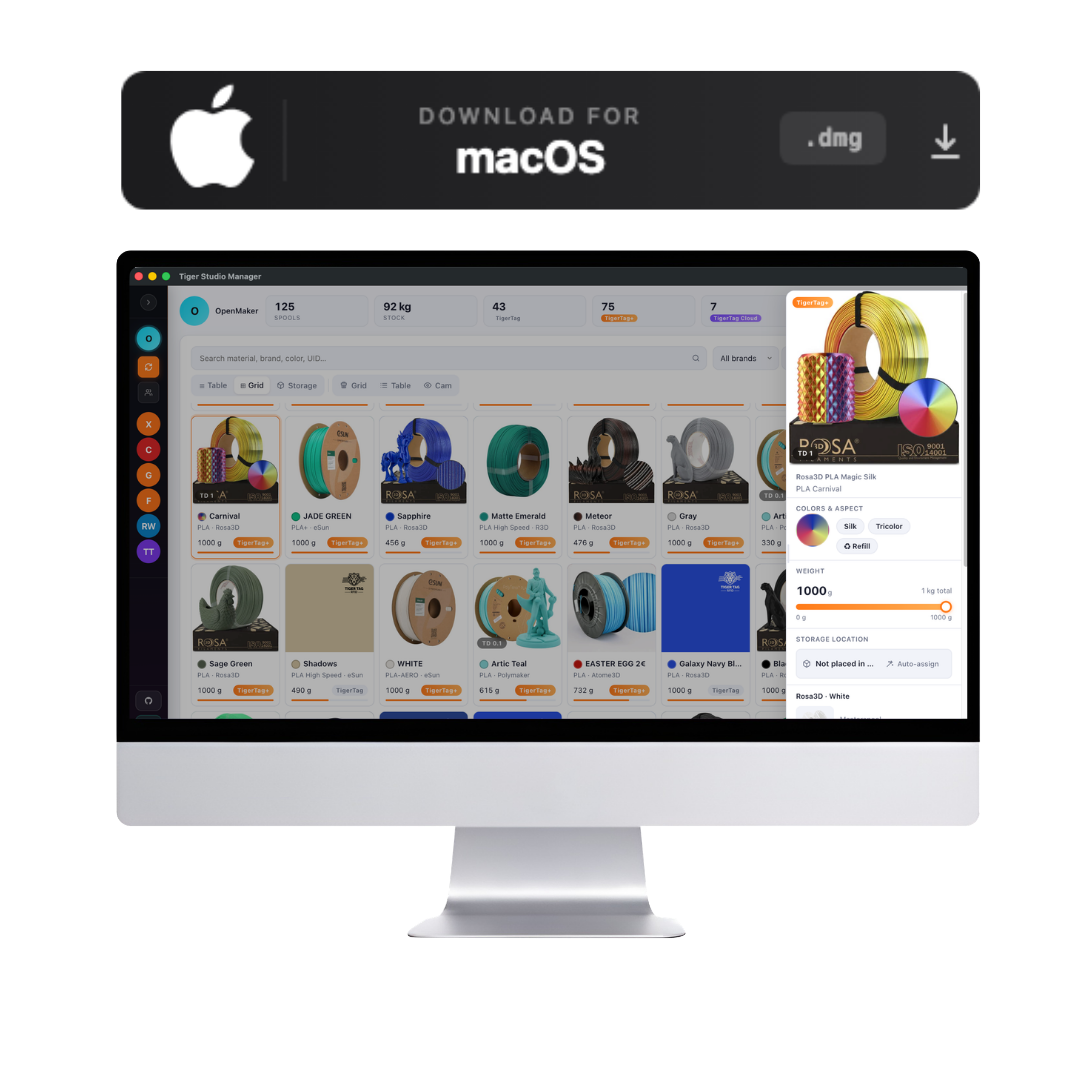 Tiger Studio Manager pour macOS