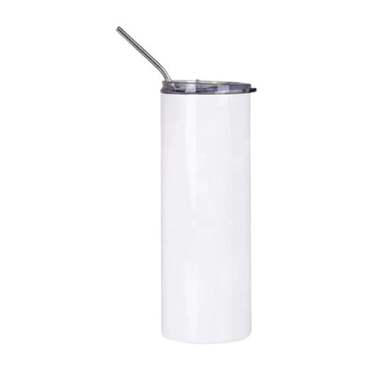 MissKraft - Sublimation - Tumbler Isotherme avec Paille - Blanc - 600 ml