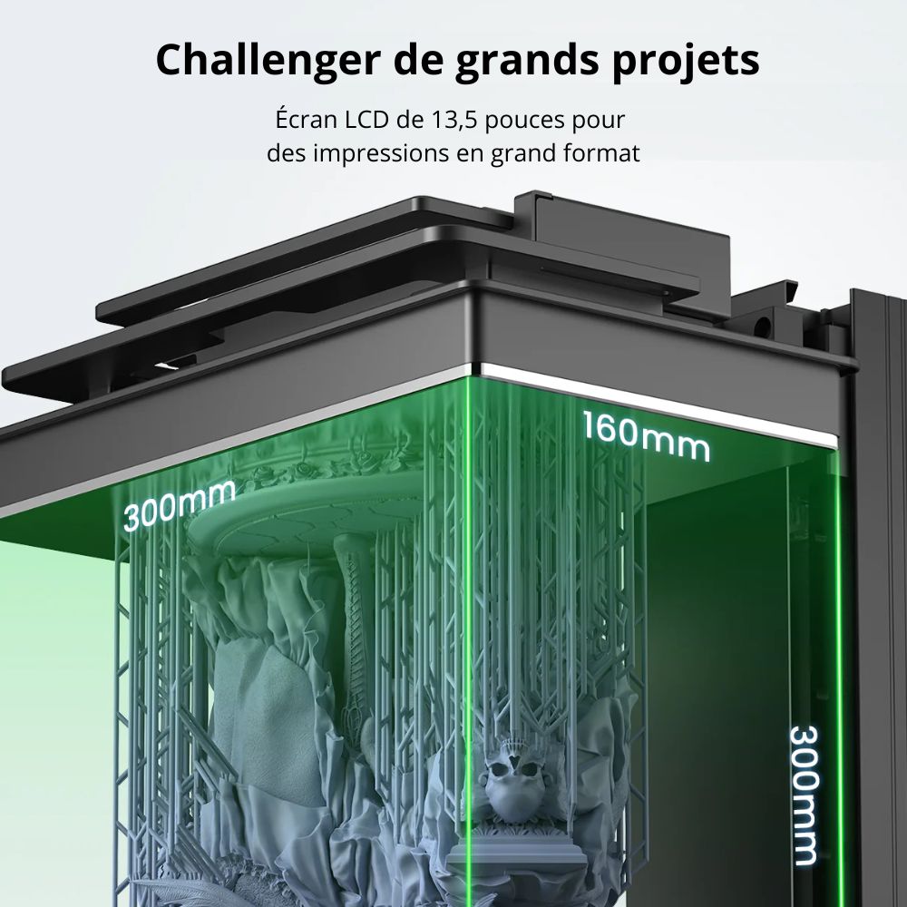 Écran LCD de 13,5 pouces pour une impression en grand format
