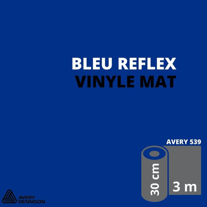 AVERY 500 - Vinyle Adhésif - Bleu Reflex Mat - 30 cm x 3 m
