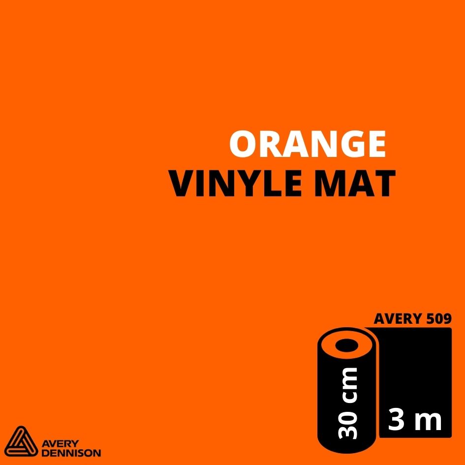 AVERY 500 - Vinyle Adhésif - Orange Mat - 30 cm x 3 m