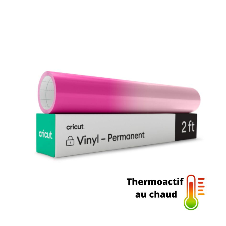 vinyle thermoactif au chaud a la chaleur d'un verre mug rose blanc