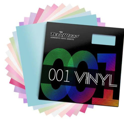 TeckWrapCraft - Vinyle - 12 feuilles Pastel  - 30 x 30 cm