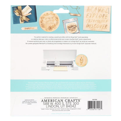 We R Memory - Singe Quill - 3 Feuilles de Bois - 20 x 20 cm