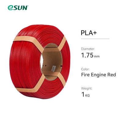 eSun - PLA+ - Rouge Pompier (Fire Engine Red) - 1,75 mm - 1 kg Refill avec RFID TigerTag