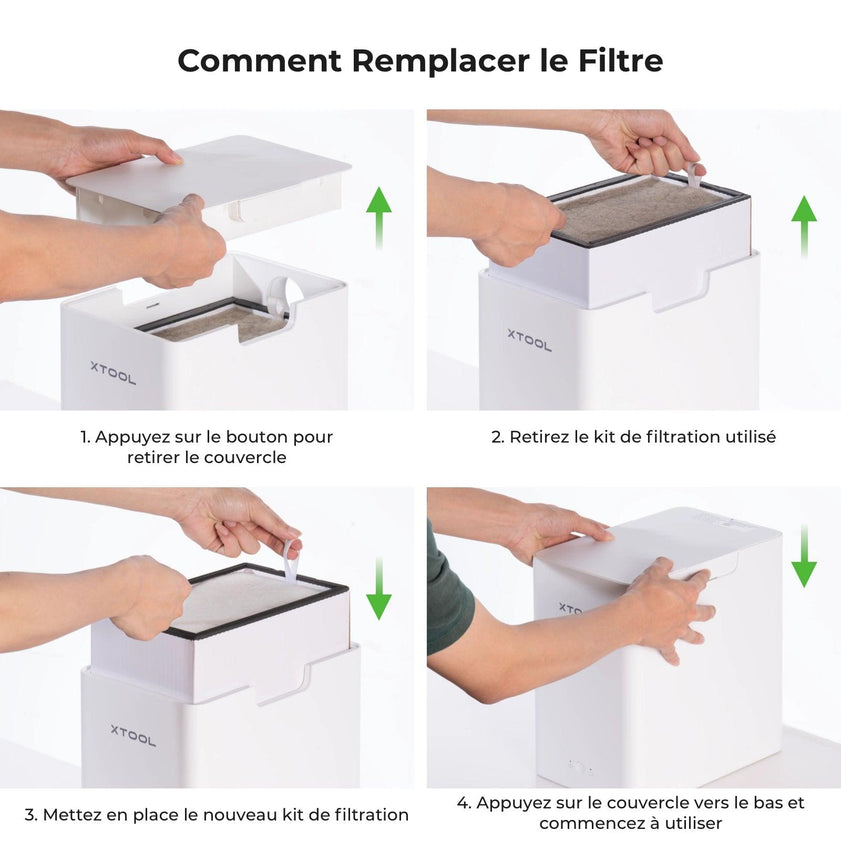 xTool - Purificateur d'air de bureau Compact pour F1