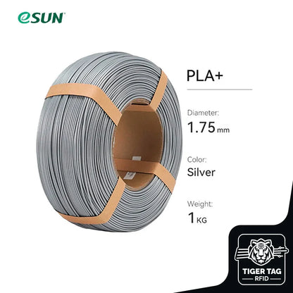 eSun - PLA+ - Argent (Silver) - 1,75 mm - 1 kg Refill avec RFID Tiger Tag