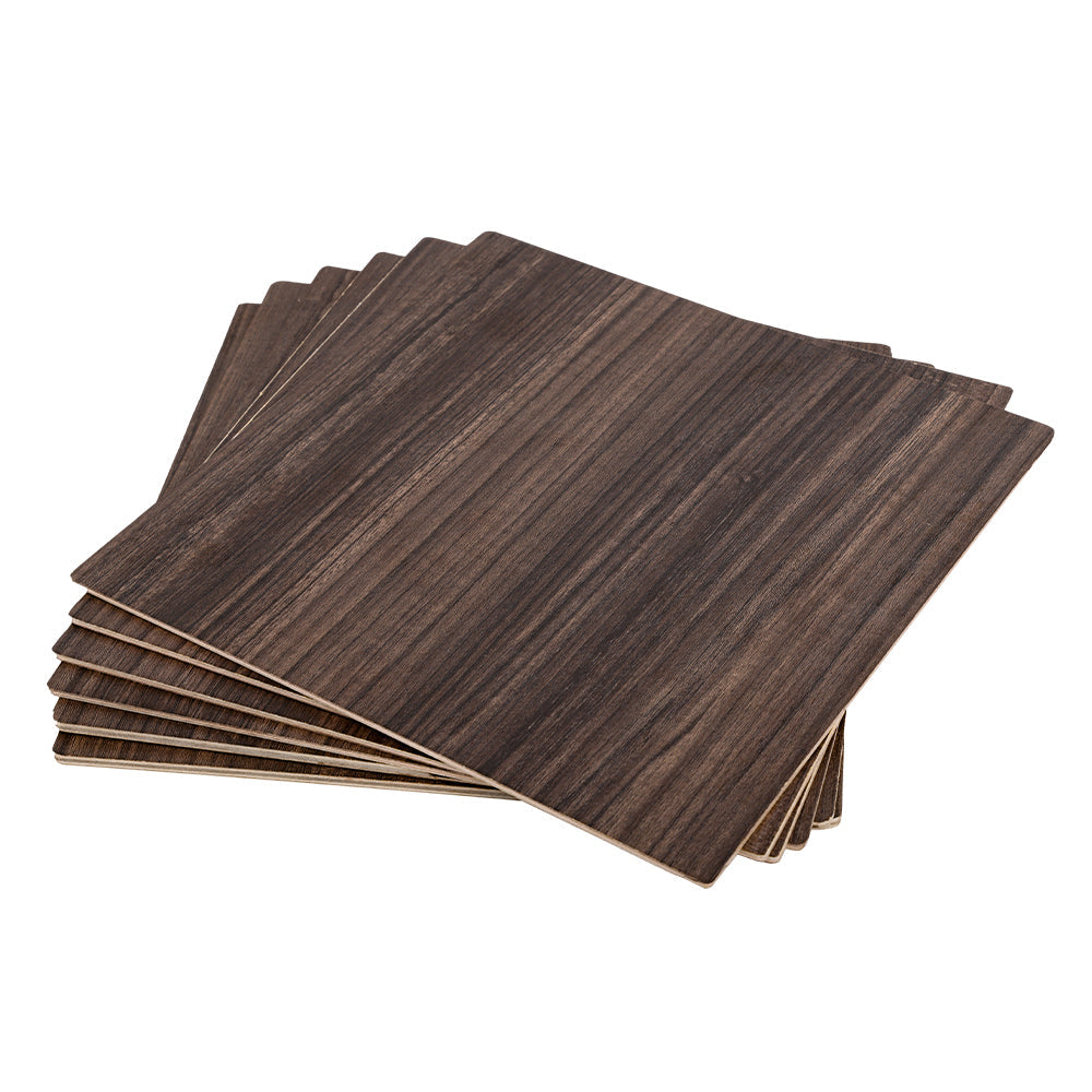 Creality - 10 Plaques de Contreplaqué Mélaminé Noyer (Walnut Plywood Sheets) - 30 x 30 cm - 3 mm