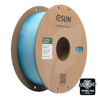 eSun - PLA-Clear Rainbow - Bleu-Blanc (Translucent Blue White) - 1,75 mm - 1 kg avec RFID TigerTag