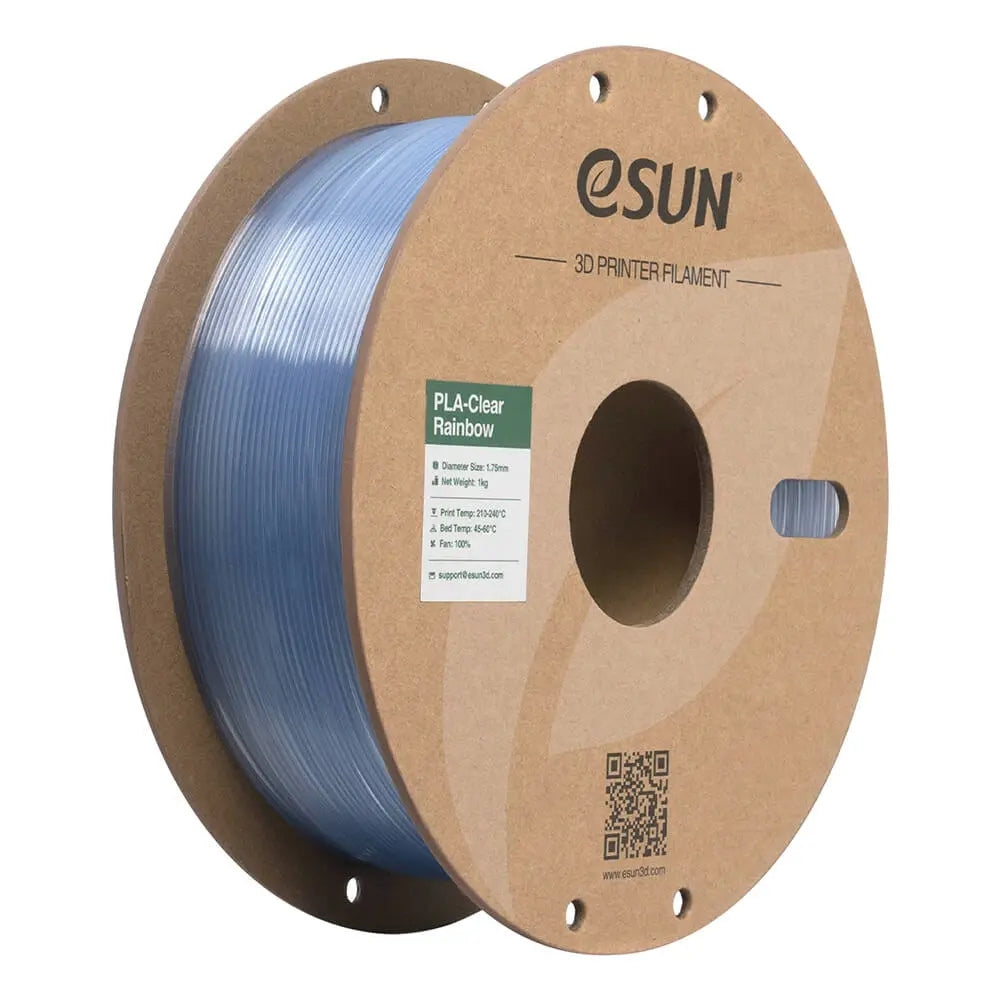 eSun - PLA-Clear Rainbow - Bleu Cristal (Blue Crystal) - 1,75 mm - 1 kg avec RFID TigerTag