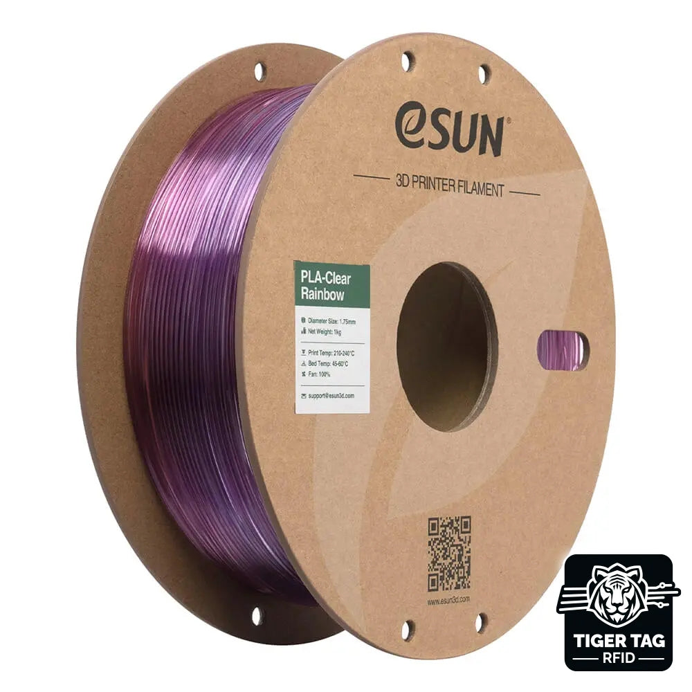 eSun - PLA-Clear Rainbow - Violet Rouge (Purple Red) - 1,75 mm - 1 kg avec RFID TigerTag