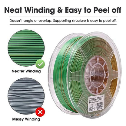 eSun - eSilk-PLA Mystic - Or/Vert/Noir (Gold Green Black) 1,75 mm - 1 kg