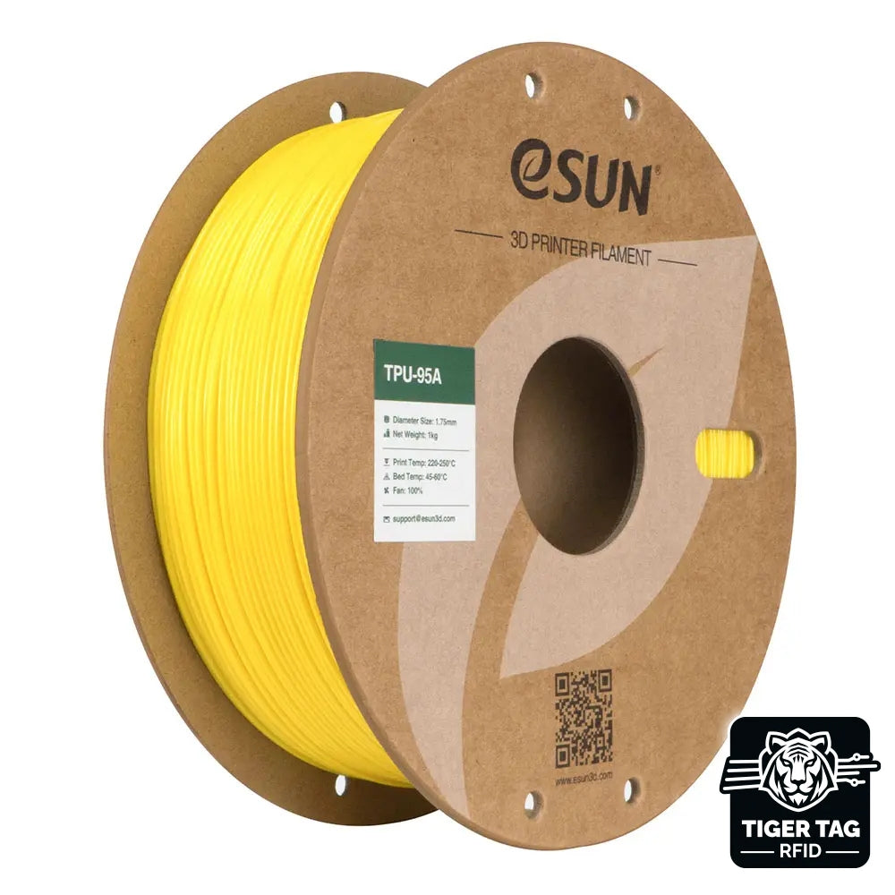 eSun - TPU-95A - Jaune (Yellow) - 1,75 mm - 1 kg avec RFID TigerTag