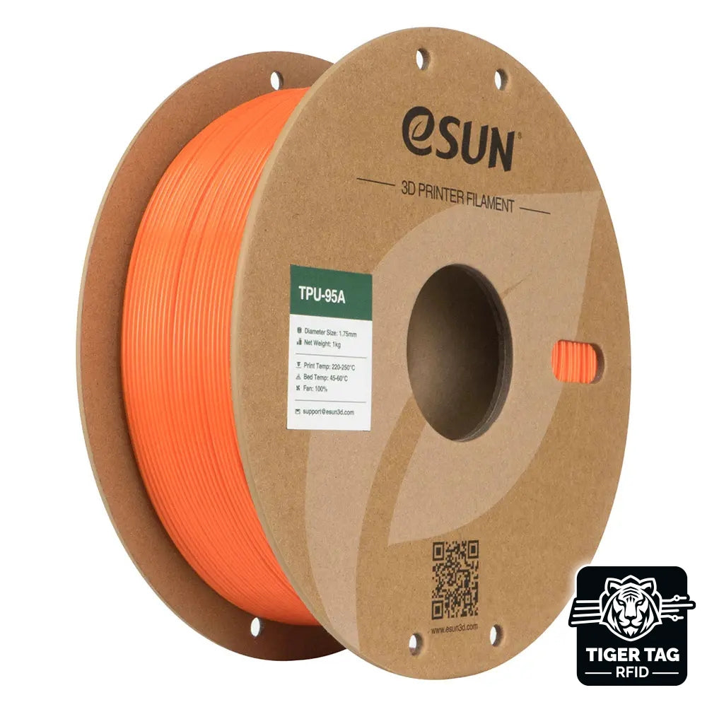eSun - TPU-95A - Orange - 1,75 mm - 1 kg avec RFID TigerTag