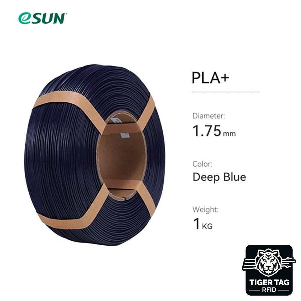 eSun - PLA+ - Bleu Foncé (Dark Blue) - 1,75 mm - 1 kg Refill avec RFID TigerTag