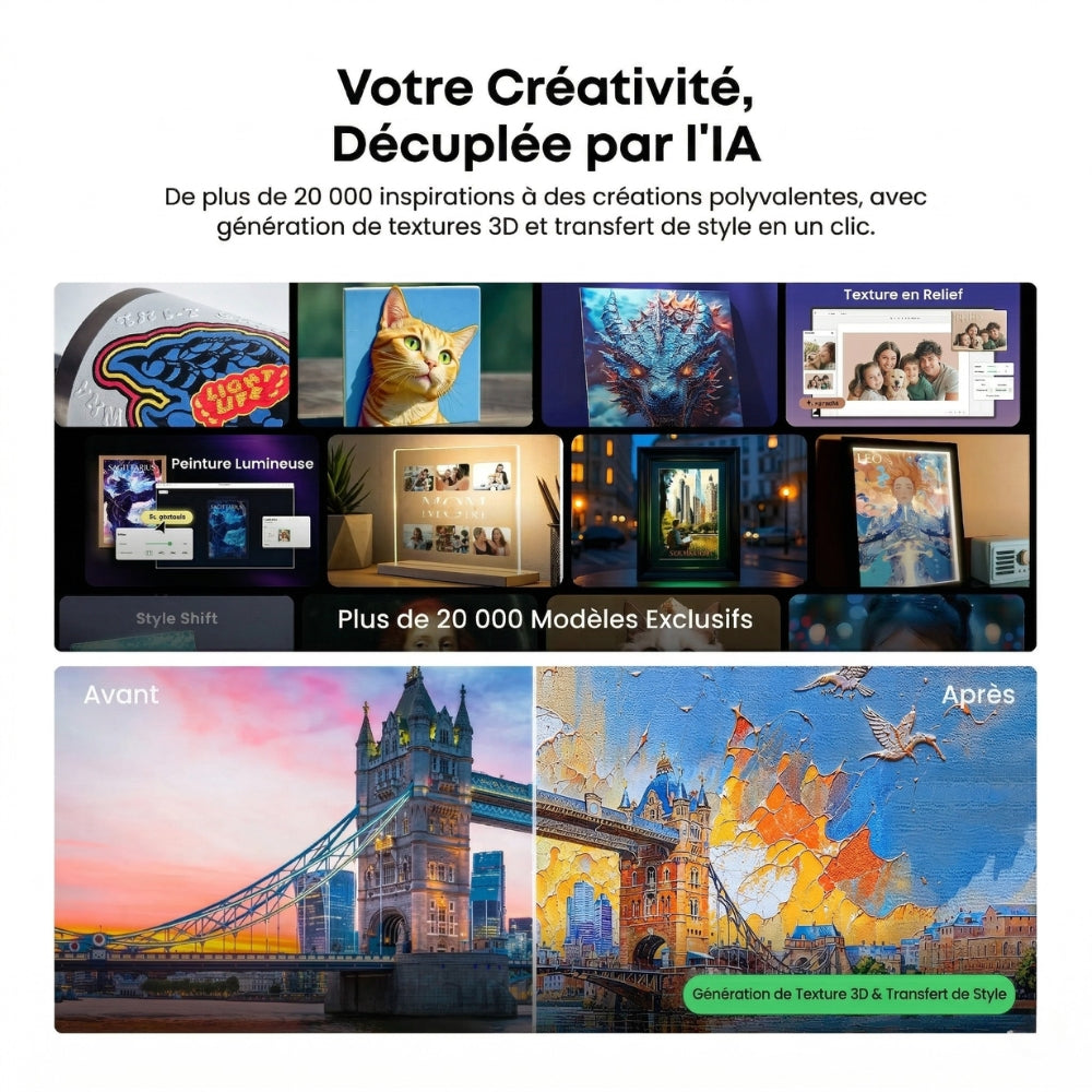 eufyMake - E1 - Imprimante UV Seule Grand Public à Texture 3D