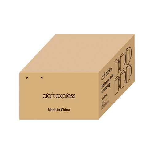Craft Express - Mug en Céramique - 330 ml - 6 pièces packaging