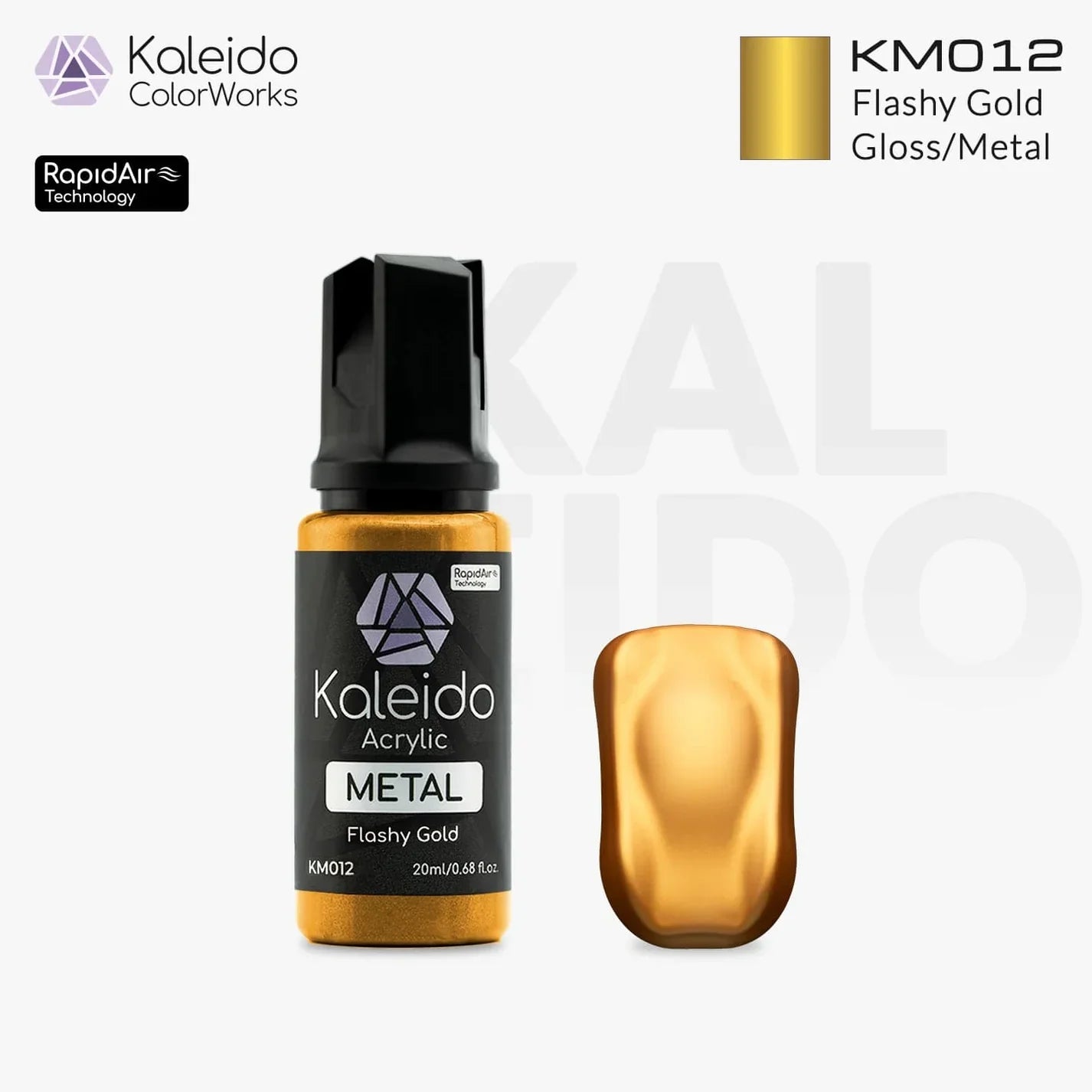 Kaleido ColorWorks - Gloss/Metal - Or Flashy (KM012 Flashy Gold) - 20ml