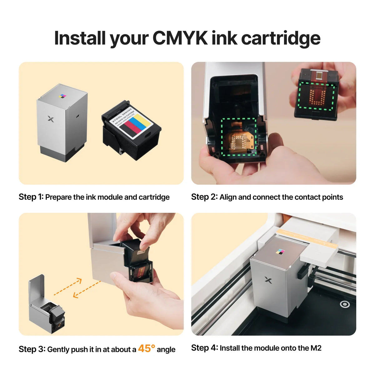 xTool - M2 - Cartouche d'Encre CMJN (CMYK Ink Cartridge)