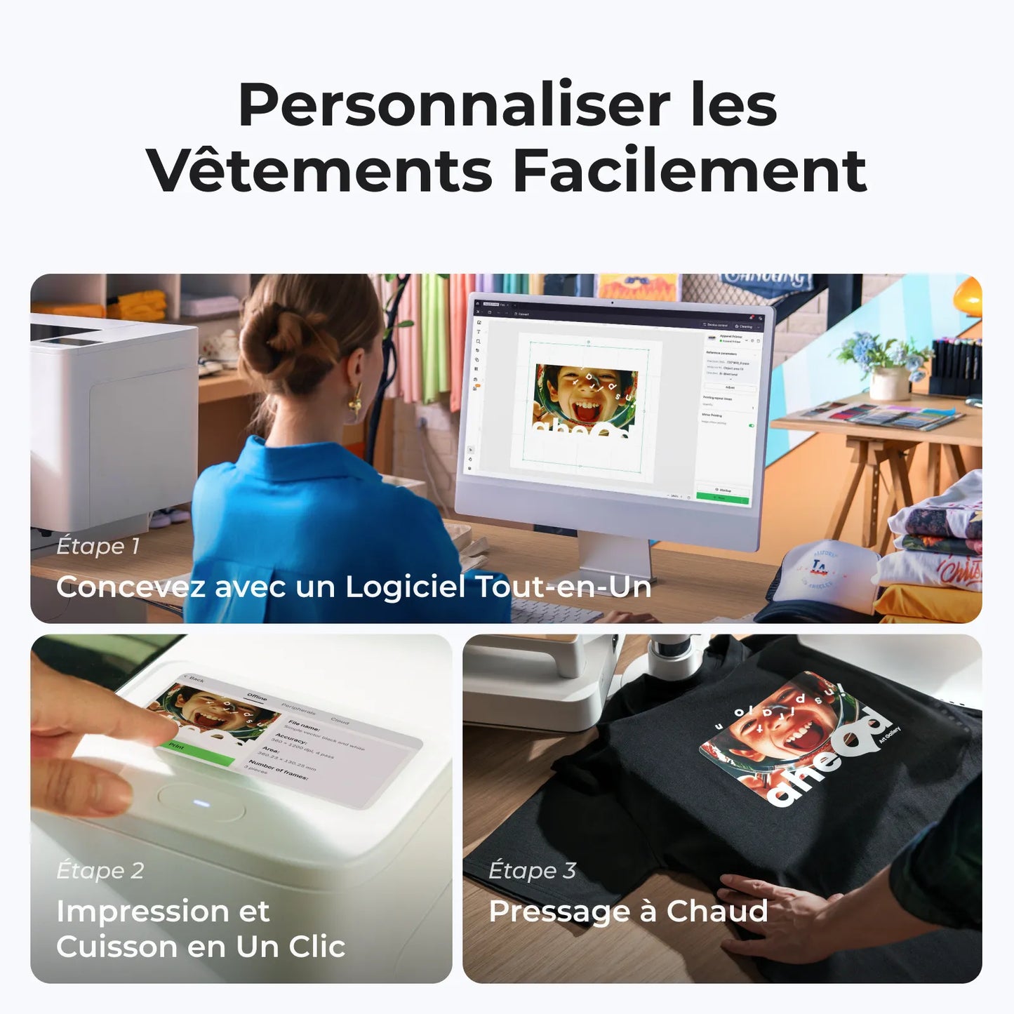 xTool - Apparel Printer Imprimante Textile DTF - Kit Polyvalent