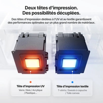 xTool - O1 Omni Printer Standard - Double Tête DT + UV (UV&DTG Printer) - Imprimante UV 4-en-1