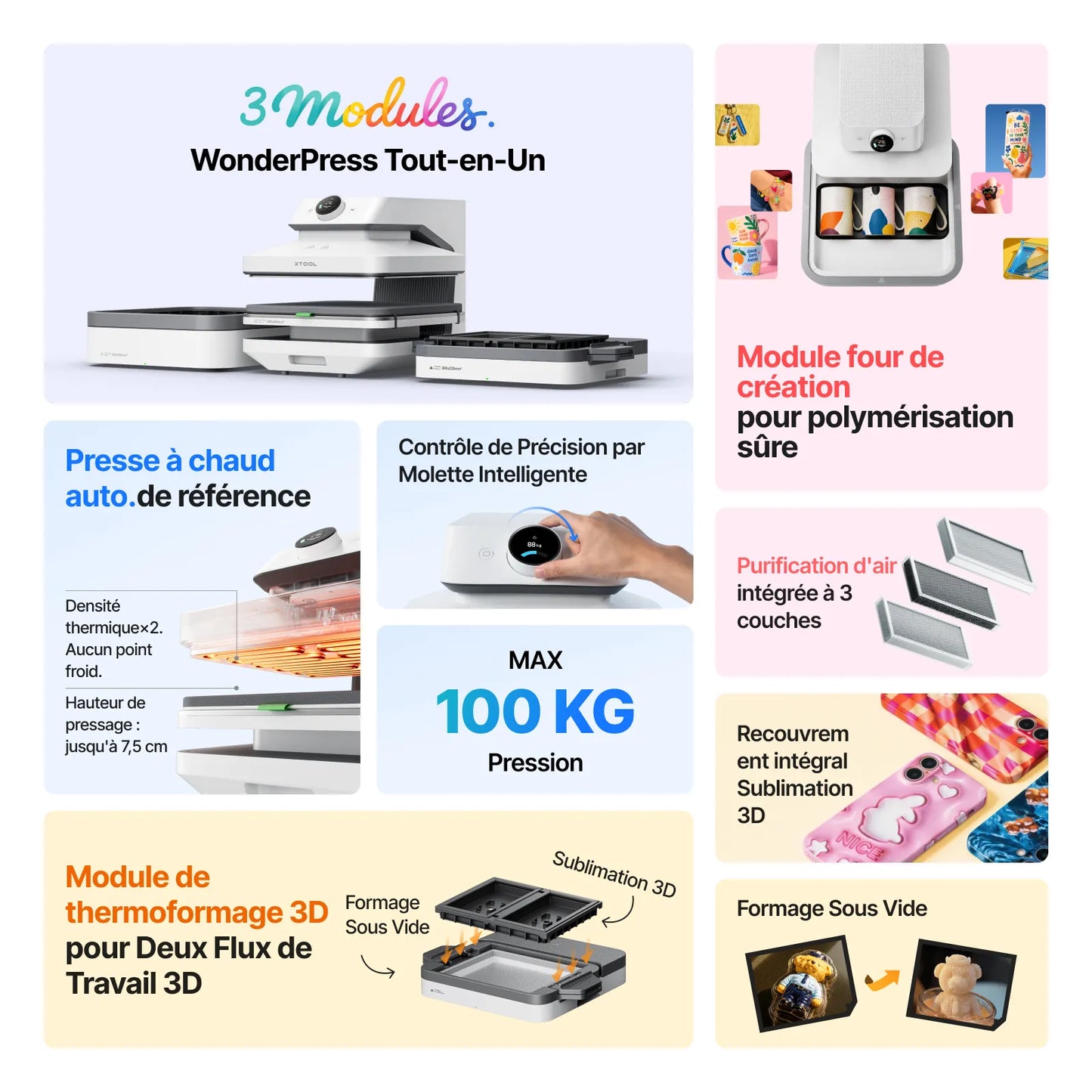 xTool - WonderPress - Presse à Chaud Automatique 3D