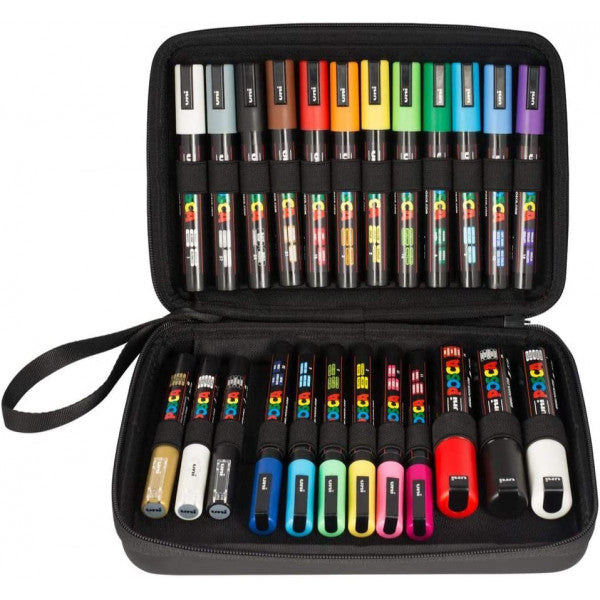 POSCA - Mallette de 24 marqueurs - Tout support