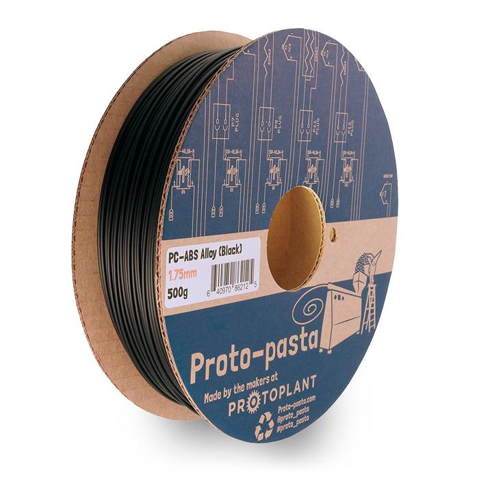 bobine de filament proto-pasta 500g couleur noir ou naturel atome3d