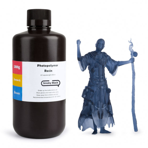 ELEGOO - Résine UV ABS-Like - Noir (Smoky Black) - 1 kg