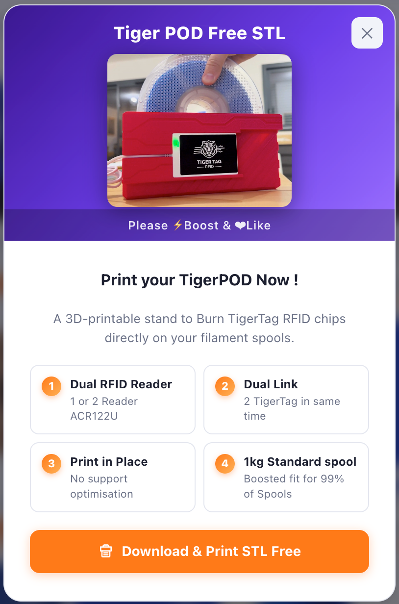 Tiger Studio Manager — l'écran TigerPOD