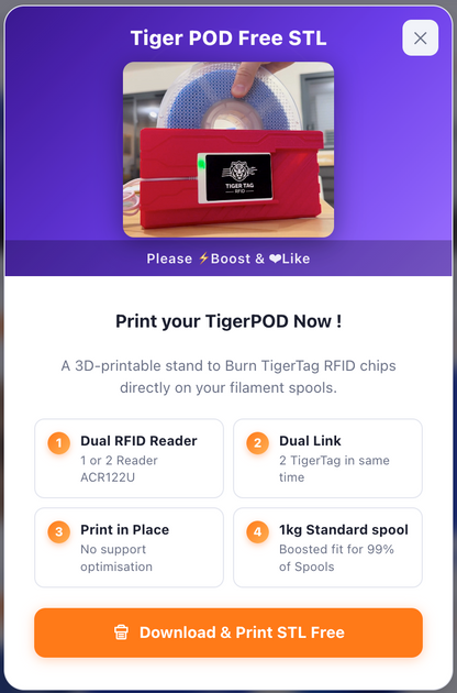 Tiger Studio Manager — l'écran TigerPOD