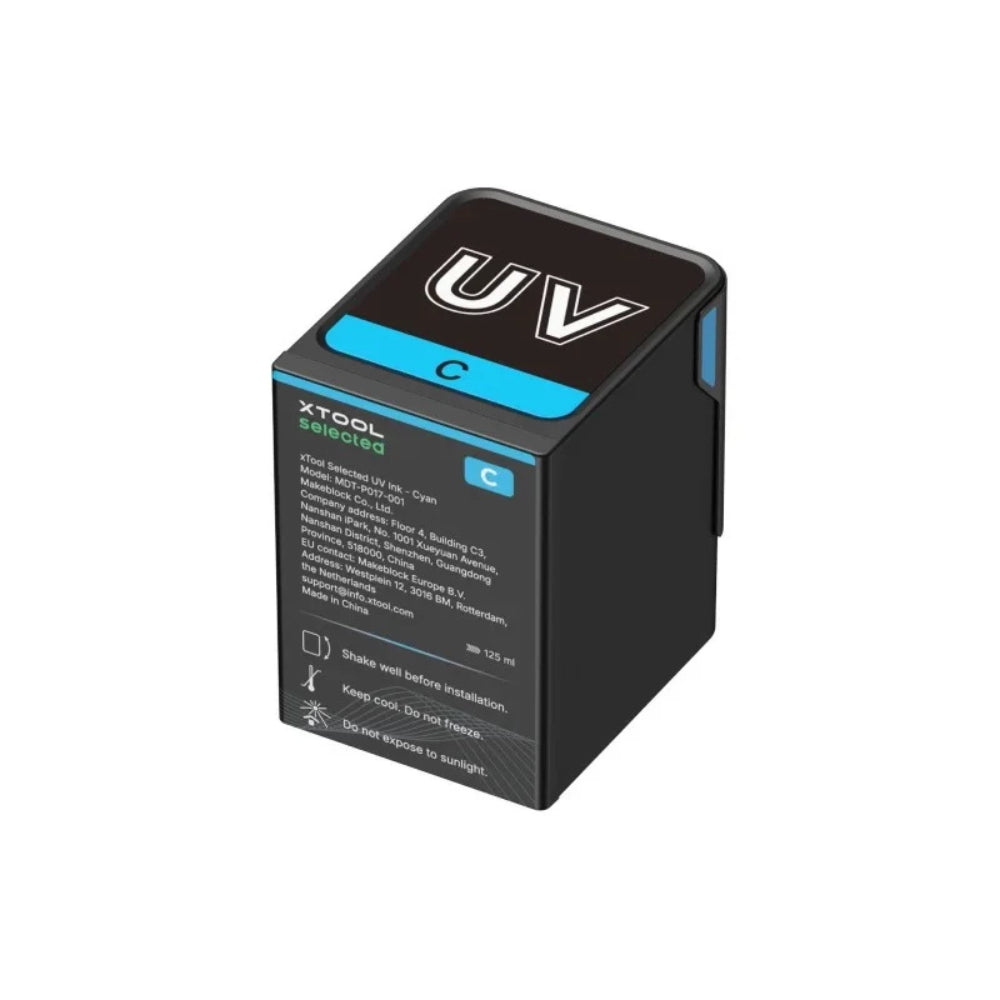 xTool - Encre Textile UV - Cyan 125ml