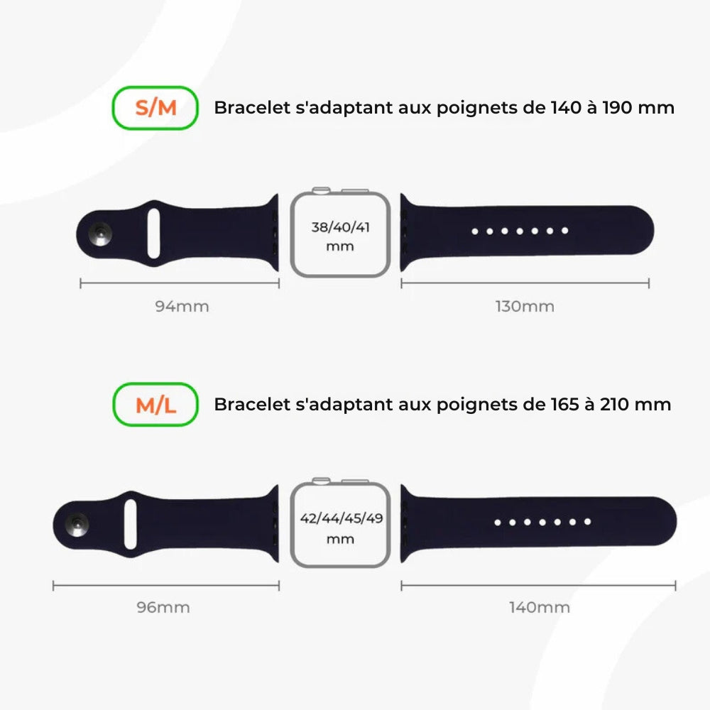 xTool - 3 Bracelets Apple Watch - Noir/Blanc/Gris 