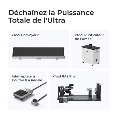 xTool - F1 Ultra - Graveur Laser Fibre et Diode - 20W