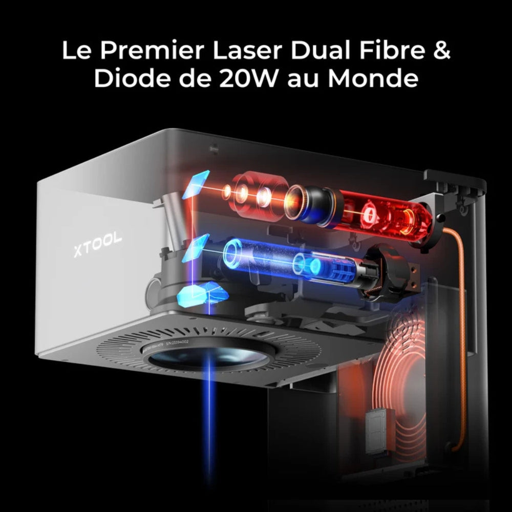 xTool - F1 Ultra - Graveur Laser Fibre et Diode - 20W