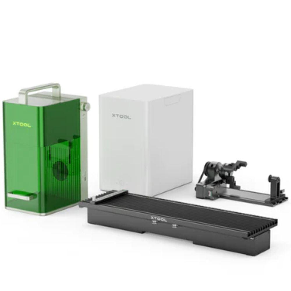 xTool - F1 - Pack Deluxe Graveur Laser portable IR et Diode avec glissiere et rotary