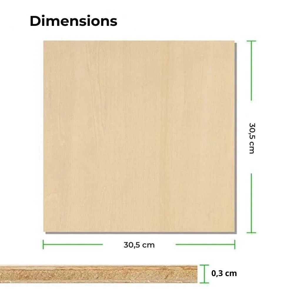 xTool 30 Plaques Contreplaqué - Tilleul x 30 x 30 cm x3 mm