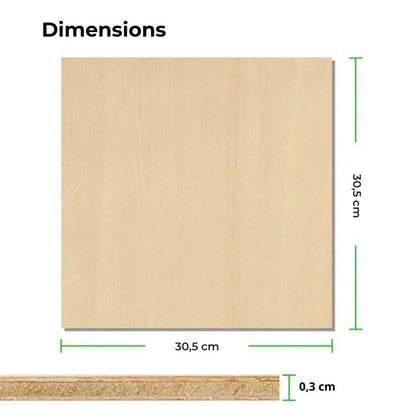 xTool 30 Plaques Contreplaqué - Tilleul x 30 x 30 cm x3 mm