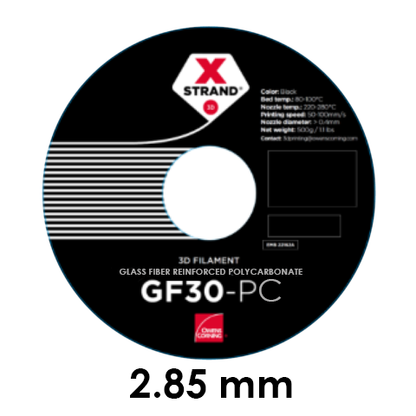 XSTRAND - GF30-PC Polycarbonate Owens Corning - Noir (Black) - 2.85 mm - 1 kg, Filament, XStrand